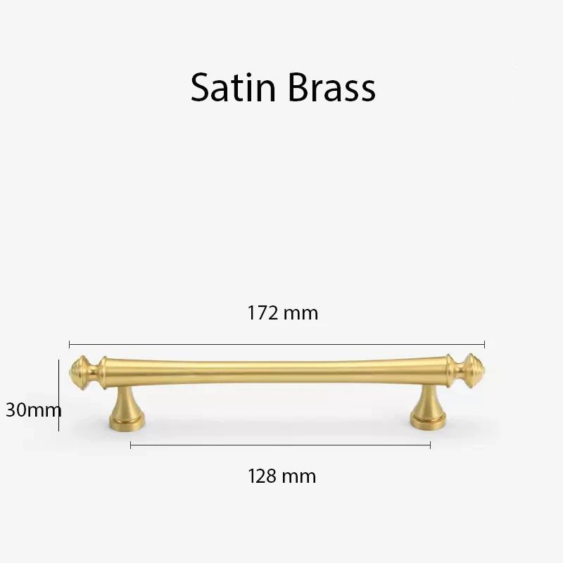 Элегантные ручки для ящиков комода из атласной латуни, ручки для кухонных ящиков, ручки для спальни, твердая латунь, фурнитура для шкафа с Т-образной планкой, бронза