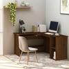 VidaXL Corner Desk Brown Oak 120x140x75 Cm Engineered Wood 815386