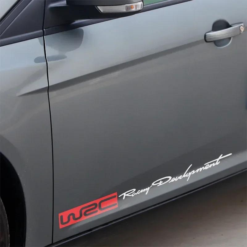 1 пара наклеек на борт раллийного автомобиля WRC, виниловые наклейки для стайлинга автомобиля, самоклеящиеся, для автотюнинга, DIY, декоративные наклейки, аксессуары