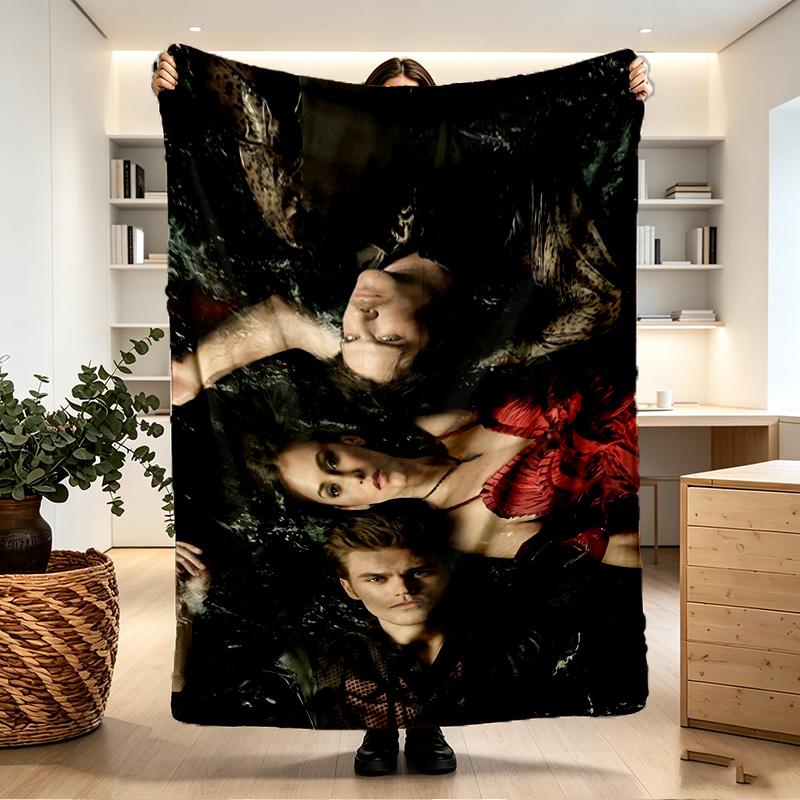 The Vampire Diaries Print Blanket - Soft & Comfortable, for Bedroom, Travel, Sofa, Home Decoration - Birthday Christmas Gift for Friend
