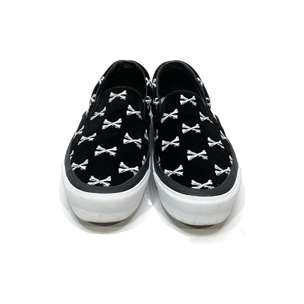 Vans WTAPreSchool OG Classic Slip- LX 'Bones - Black' (Unisex) Black / White Skateboard Shoes VN0A45JKK08