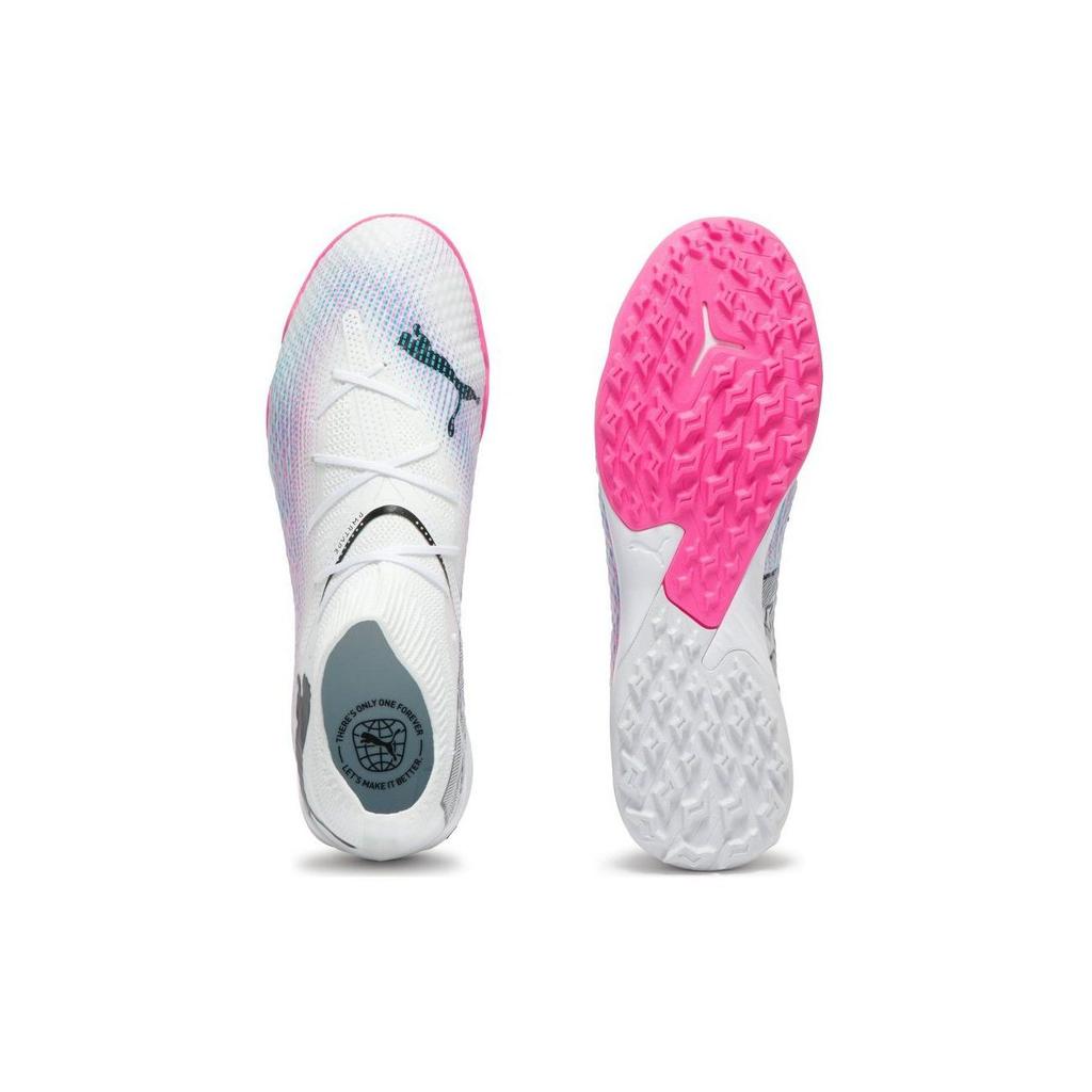 Puma FUTURE 7 PRO IC/INTF Искусственный газон Покрытие Амортизация Устойчивость к истиранию Футбольные бутсы Мужские Белый Розовый Черный 107710-01
