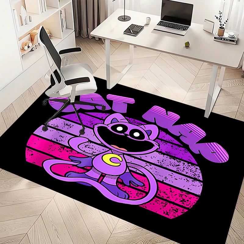 1pc Poppy Playtime Print Area Rug - Soft, Washable Non-Slip Indoor Mat, Living Room, Home Office Decorative Rug,Office Decorative