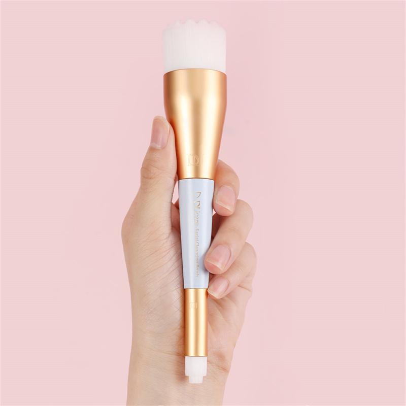 DUcare Face Makeup Brushes 1Pcs Duo End Facial Cleaning Brush Foundation Buffer and Face Concealer Powder Cosmetic Makeup Brush Tools