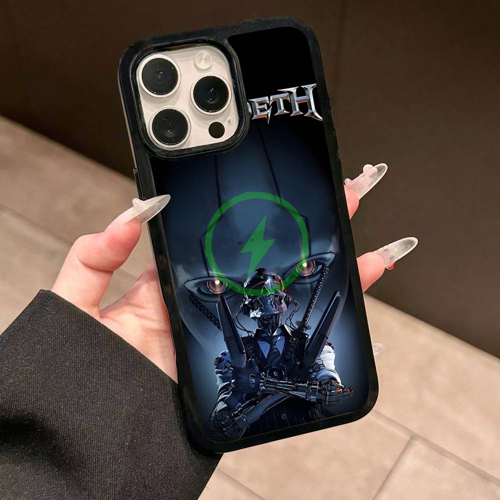 M-Megadeth Logo For Magesafe Magnetic Wireless Phone Case For IPhone 17 Pro Max Air 13 12 Mini 16 15 14 11