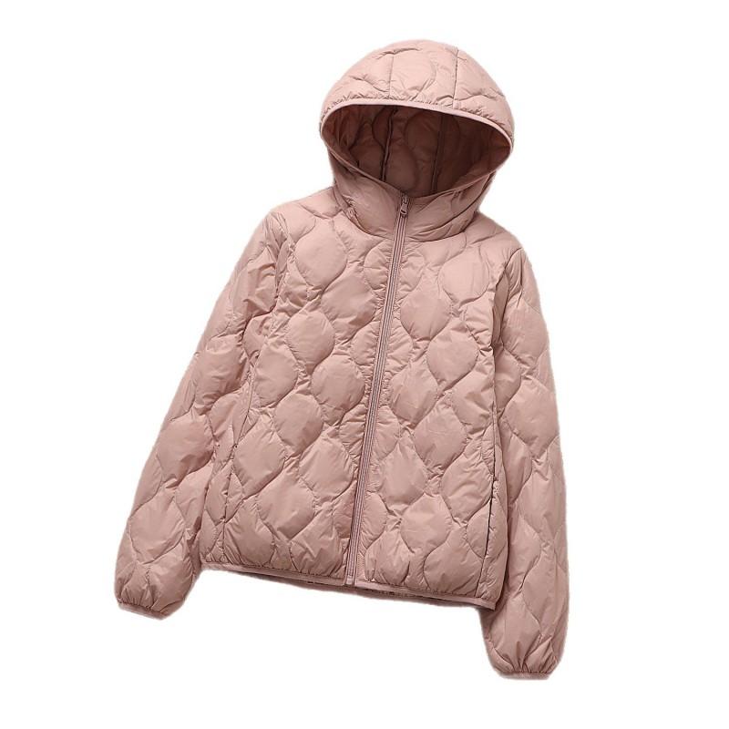 Lightweight Plus Size Womens Hooded Down Jacket Short Puffer Coat Small Stature Comfort Fit 2026