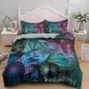 Mandala Duvet Cover Set Blue Flower Abstract Art Pattern Comforter Cover King Queen Size For Teen Adults Bedding Set With Zipper