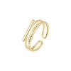 Banyan Tree S925 Silver Adjustable Double-Layer Cold Style Ring for Women