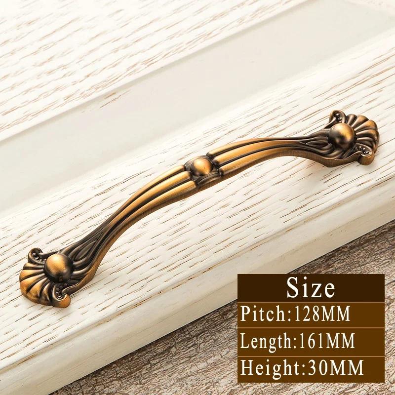 Винтажные ручки из желтой бронзы | Ретро ручки для ящиков и мебельные ручки | Ручки для мебели из цельной латуни для дверей, кухни и спальни