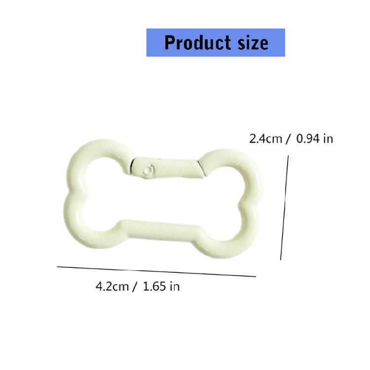Брелок-брелок из цинкового сплава в форме кости Декорация Пружинный замок Доступен в 6 игривых цветовых вариантах