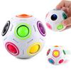 New Strange Toy Decompression Magic Rainbow Ball, Rodent Control Pioneer Fingertip Decompression 12-Hole Rubik'S Cube Ball Production