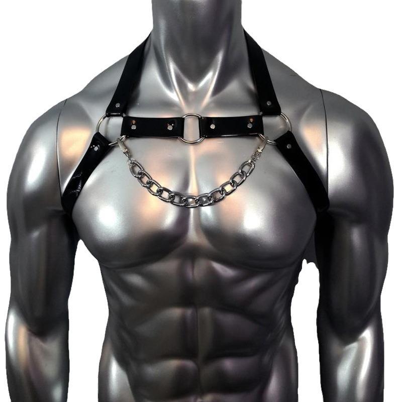 Sex Shoulder Strap Male Bondage Strap Pu Body Chain Sm Bundle Chest Strap Alternative Belt Harness Men