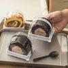 100 упаковок Прозрачная коробка для торта с крышкой Коробка для нарезки муссового торта Десерт Шварцвальдская рулетная упаковка из ПЭТ для свадебной вечеринки Дня рождения