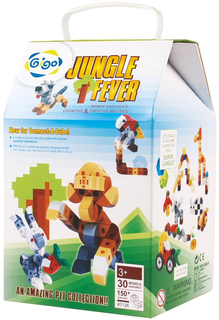 Block Connect A Cube Jungle Fever 190 Pieces