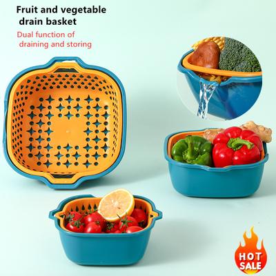 Многоразовая кухонная мойка Сушка для овощей Корзина для фруктов Для мытья фруктов Пластиковый тазик Раковина для мытья овощей Корзина для слива Таз