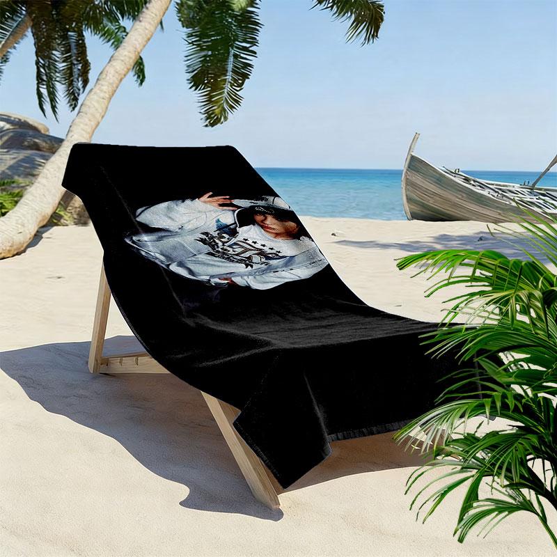 Tom Kaulitz Print Beach Towel, Large Soft Quick Dry Towel for Beach Camping Swimming