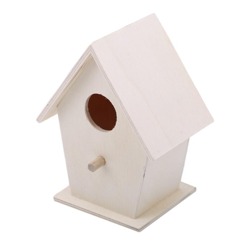 Wooden Bird House Nest Bird Supplies Wooden Birdhouse Outdoor Nesting Box