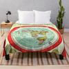Gleason 1892 Flat Earth Map _ Research Flat Earth Throw Blanket Furrys Valentine Gift Ideas Sofa Throw Blankets#