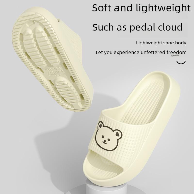 Women's Cute Non-Slip Summer Slippers with Thick Sole - Indoor Bathroom Deodorant Sandals