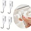 3pcs Rotating S-shaped Hook Kitchen Clip Punch-free Movable Sleeve Tube Plastic Fixing Clip