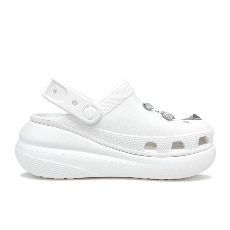 Crocs Сабо Crush Aoyama Infinite Silver Trails Расписанные вручную граффити Универсальные пухлые модные повседневные сабо Женские черно-белые