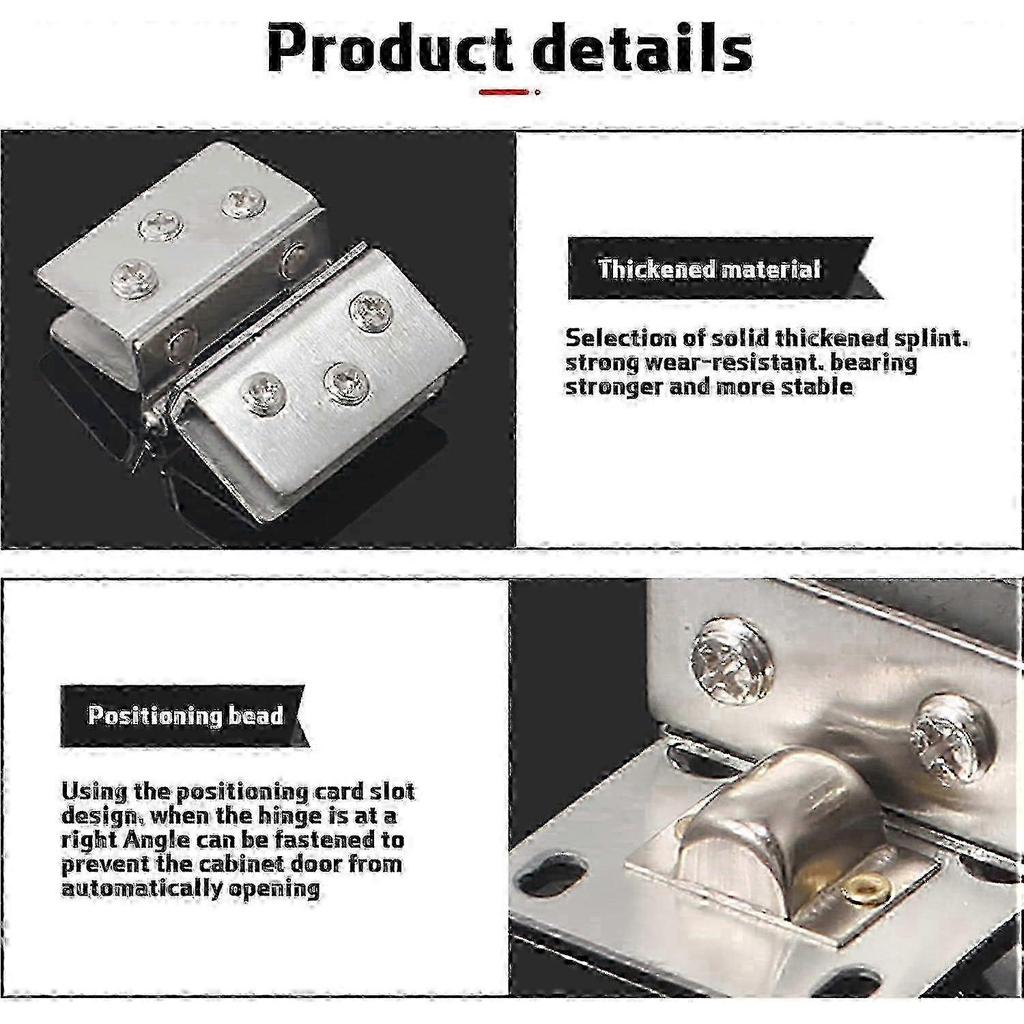 Gate hinges for glass cabinet - 2pcs cupboard door clamp hardware