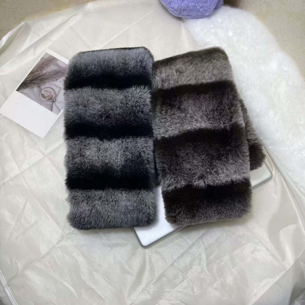 Thick Plush Cross Scarf Soft Fluffy Muffler Warm Tippet Faux Fur Collar Skiing Resort