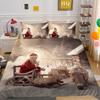 Наволочка Санта Клаус Снежный вид 3D печать Полиэстер Пододеяльник Набор из двух или трех предметов