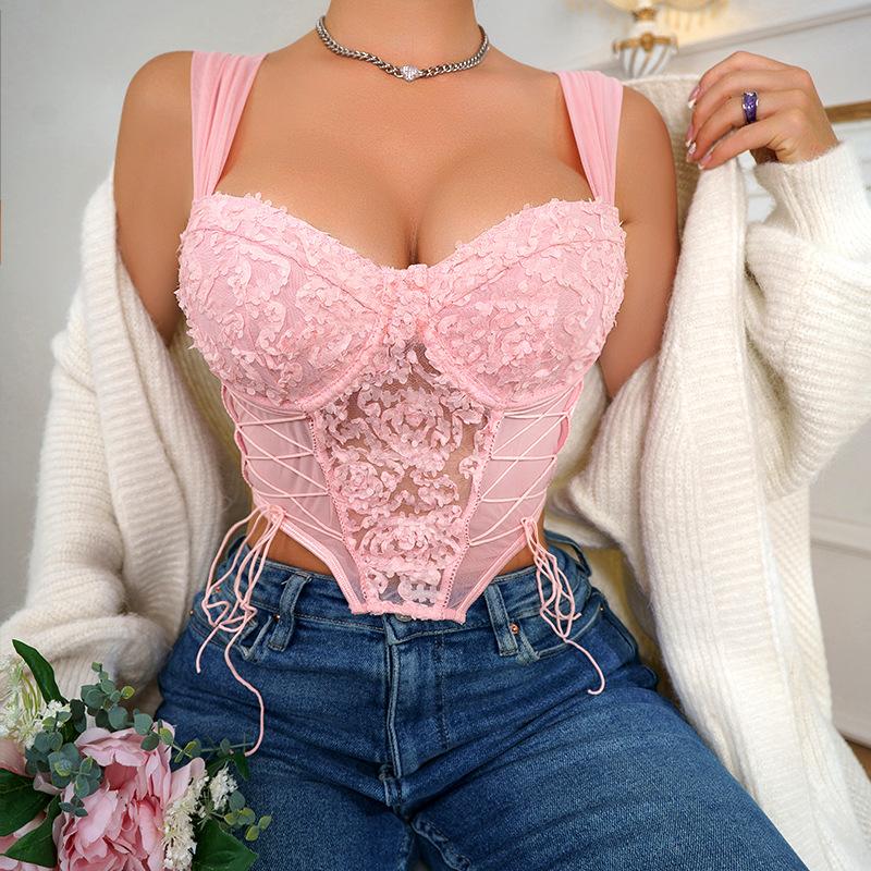 Женский летний топ Pure Desire, модный и сексуальный топ-майка, женский кружевной жилет-камисоль