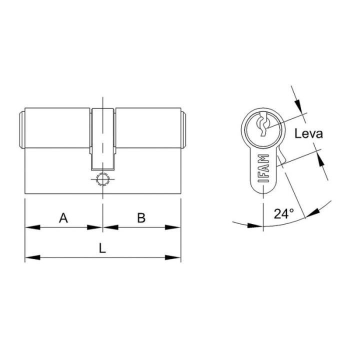 Цилиндр f5s4040l латунь 80мм