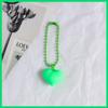 Colorful Heart Keychain Silicone Heart Keyring Candy Color Heart Pendant Y2K Korean Kawaii Dopamine Sweet Key Accessory