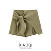 Fashion Style 2024 Summer New Women's Clothing Stylish Easiest for Match Bow Tie High Waist Culottes 1971221 504