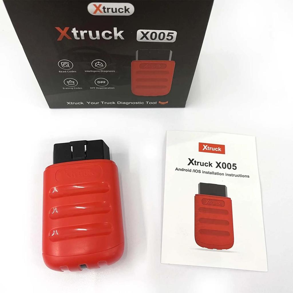 Xtruck X005 Bluetooth Сканер для диагностики грузовиков Прошивка ЭБУ Для чтения и сброса кодов неисправностей, Тест регенерации DPF. для SHACMAN SINOTRUK