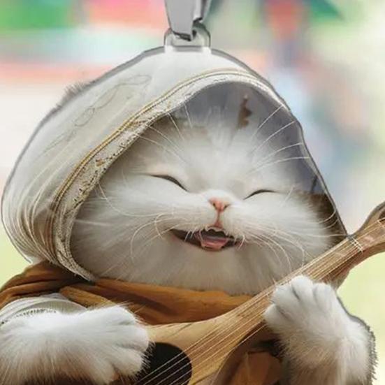 Декоративная подвеска в виде котенка, украшение для автомобиля с шнурком, легко повесить, очаровательное акриловое зеркало заднего вида