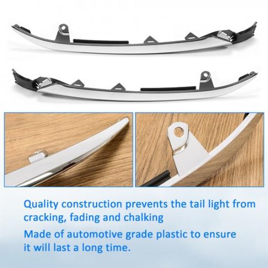 2pc For Honda Accord 2018- Front Bumper Grille Chrome Molding Headlight Trim