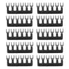 10Pcs Jumper Block Terminal Strip Copper Conductor PVC Shell Fork Type Terminal Strip Black 400V