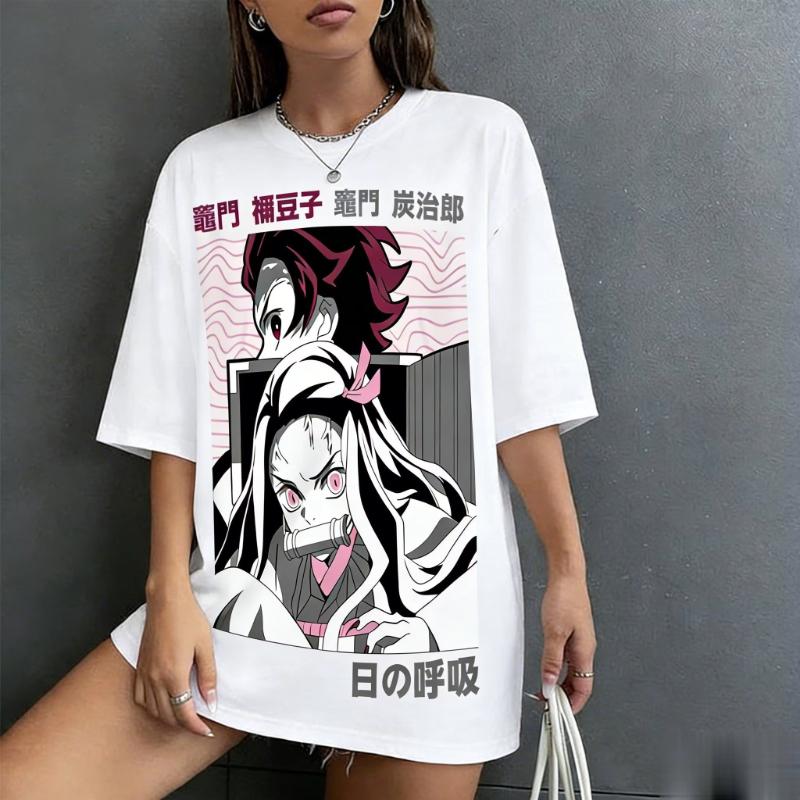 Demon Slayer Nezuko Tanjiro Anime T Shirt Men Women Cotton Short Sleeve Tops Summer 2026 Casual Graphic Tee Manga Streetwear Y2k
