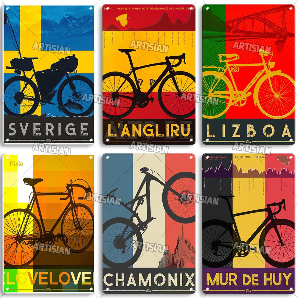 Артизанальный велосипедный металлический знак, велосипедный постер, декоративная тарелка для езды на велосипеде, настенный декор, гараж, бар, паб, клуб, отель, кафе, кухня