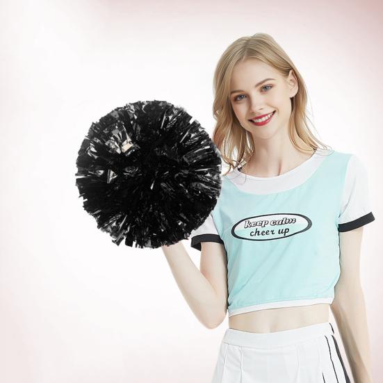 10 шт. помпонов для чирлидеров, металлические помпоны для чирлидеров с кольцами на пальцах, реквизит для командных спортивных игр, танцевальных вечеринок