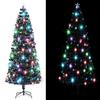 Day and Night - Day and Night Christmas Tree with Lights and Fiber Optic Support 240 Cm