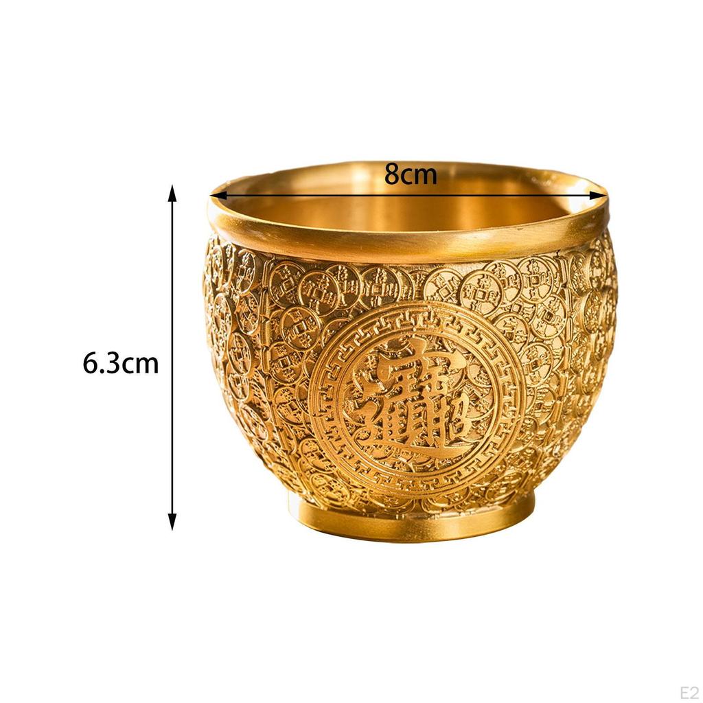 Латунная чаша богатства «Обильное благословение» — стильное настольное украшение для успеха и процветания