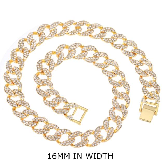 Iced Out кубинское звено-цепочка золотого цвета со стразами мужское ожерелье блестящее рэперское ожерелье для мужчин хип-хоп corrente masculina