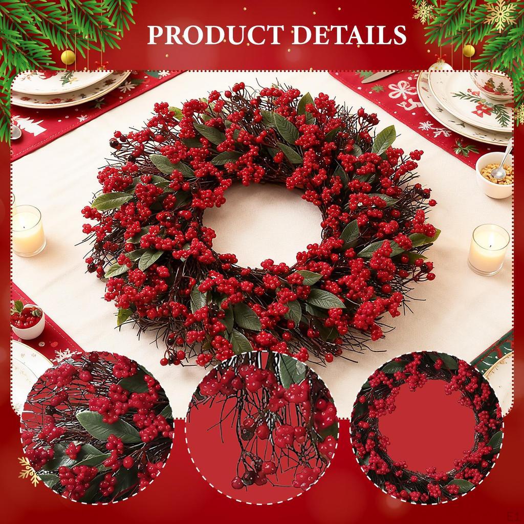 Искусственное рождественское украшение-венок Декоративная рождественская гирлянда для фестиваля, фермерского дома