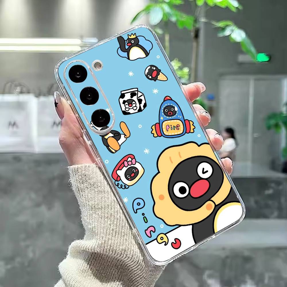 Emoticons P-Pingu Penguin Phone Case For Samsung Galaxy A91,80,73,72 ,71,53,52,32 ,31,22,21s,20,Transparent Case