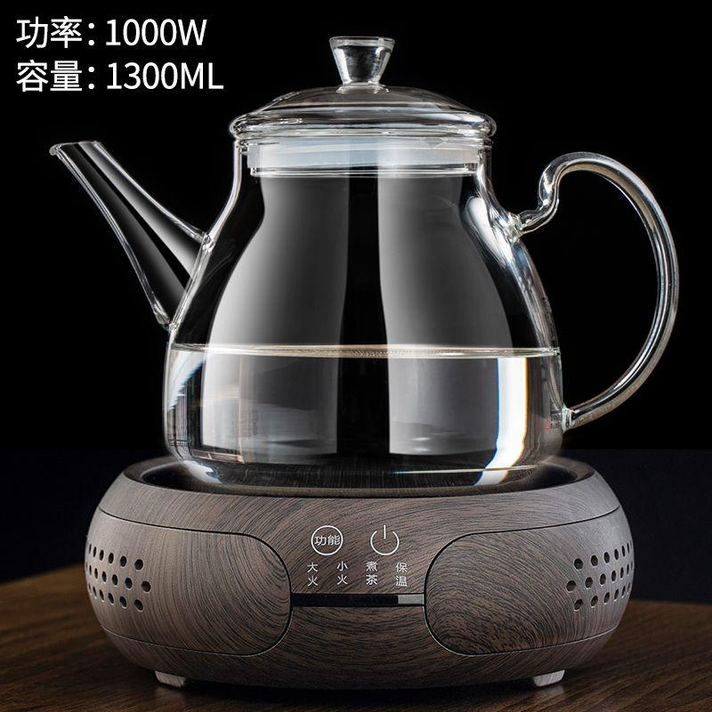Стеклянный чайник для электрической гончарной печи 220 В, бытовая, высокотемпературная стойкость и взрывозащищенность, прозрачные отдельные кастрюли