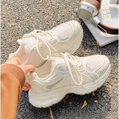 Новая осенняя женская обувь, кроссовки папы, дышащая сетка, нишевые универсальные кроссовки на платформе, повседневная обувь