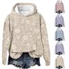 Women's Tops Sweatshirt Print Round Neck Hooded Casual