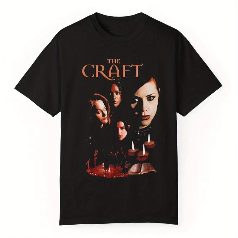 The Craft 1996 Retro Horror Movie SpringSummer Tshirt Black Printed Mens and Womens Horror Movie Tshirt Perfect Gift