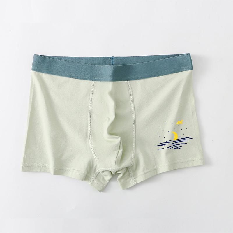 Jauniešu zēnu tīras kokvilnas bokseršorti — P037