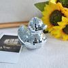 Silver Duck Shape Glass Mirrored Statue Discos Ornament Reflective Figurine for Wedding Party Music Festival Decoration
